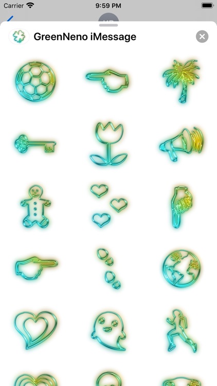 Green Neon Stickers screenshot-3