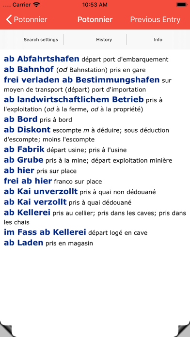 Wörterbuch Wirtschaft DE-FR screenshot 2