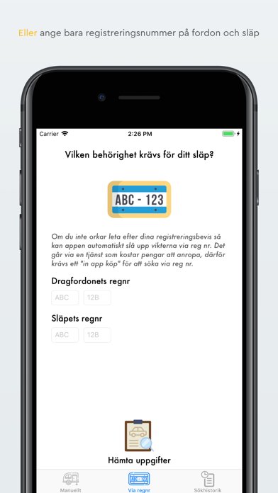 Släpvagnskollen screenshot 2