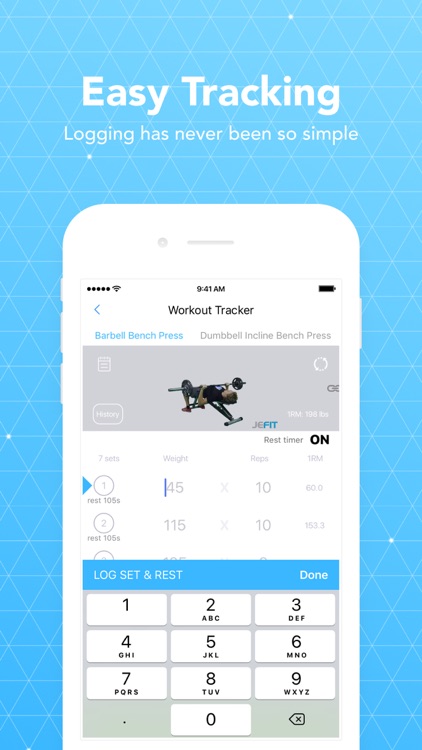 JEFIT Workout Planner Gym Log