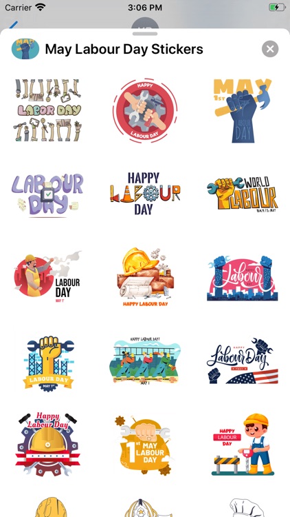 May Labour Day Stickers