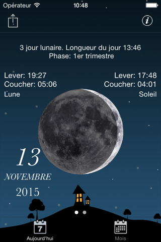 Moon phases calendar and sky screenshot 2