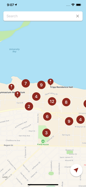 UW Madison Campus Maps