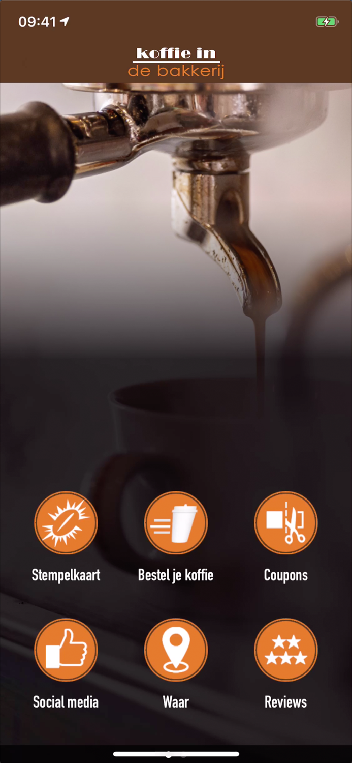 Koffie in de bakkerij