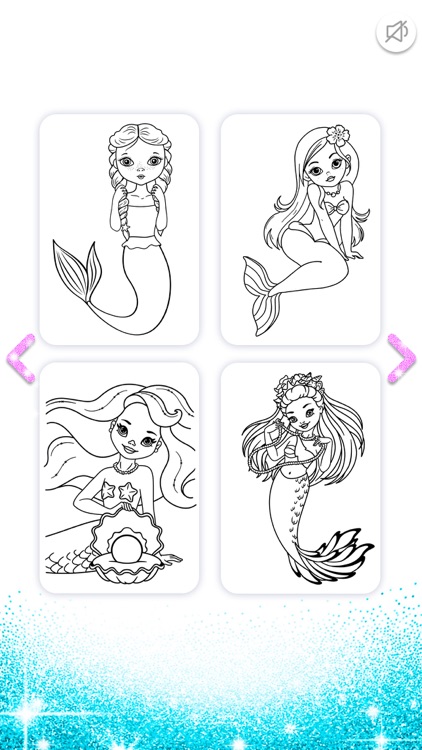 Mermaid Coloring Book Glitter