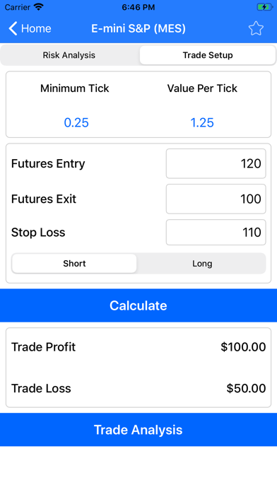 Futures Calculator screenshot1