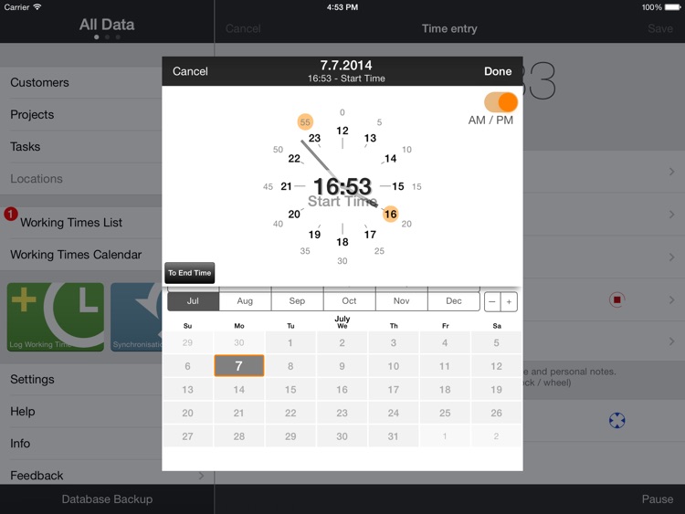 Qlaqs Timesheet HD Premium screenshot-4