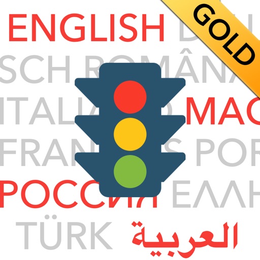 Führerschein multilingual GOLD Icon