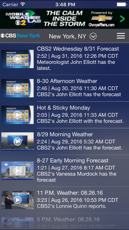 CBS New York Weather screenshot-3