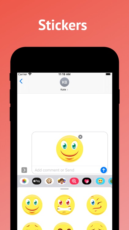 Emoji stickers for iMessage HD