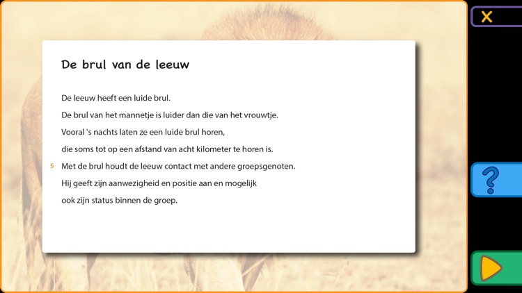 Begrijpend lezen; De savanne