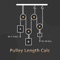 Pulley Length Calc is the best online app  If you need to determine the length of any belt - be it a timing, ribbed, flat, or v-belt - you are in the right place