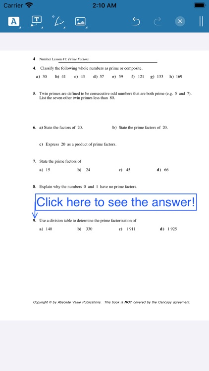 iWriteMath FPC 10 Workbook screenshot-3