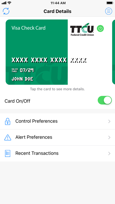 TTCU Card App screenshot 2