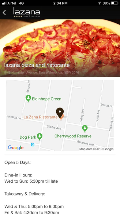 lazana pizza screenshot 2