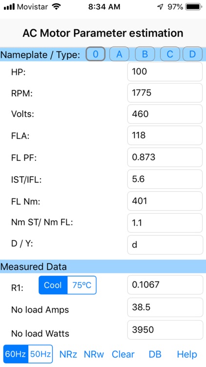 AC Motor Parameters