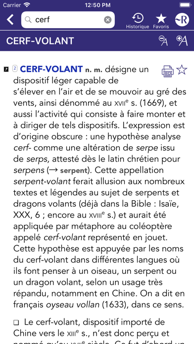 How to cancel & delete Dictionnaire Robert Historique from iphone & ipad 4