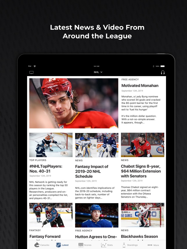 nhl stream ipad