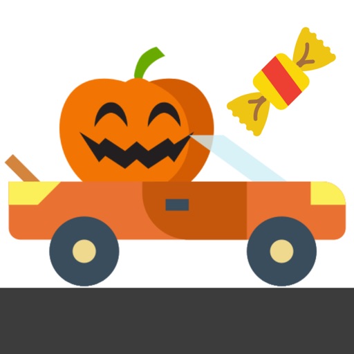 Happy Halloween Pumpkin Car icon