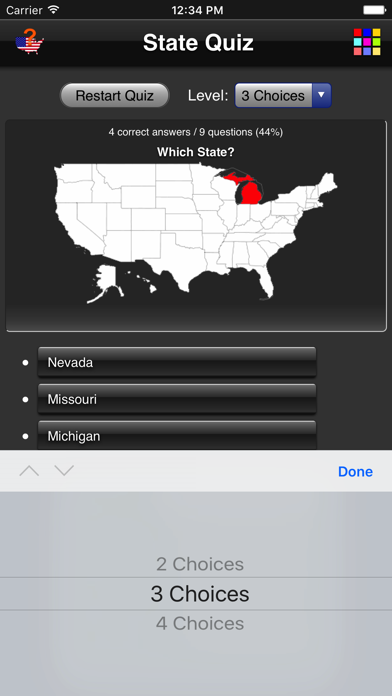 How to cancel & delete State Quiz from iphone & ipad 4