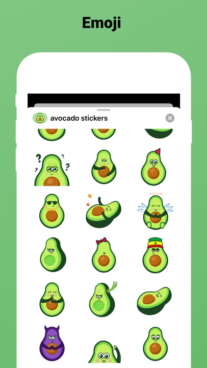 Avocado stickers for iMessage