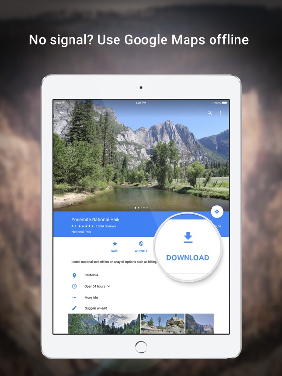 iPad Image of Google Maps - Transit & Food