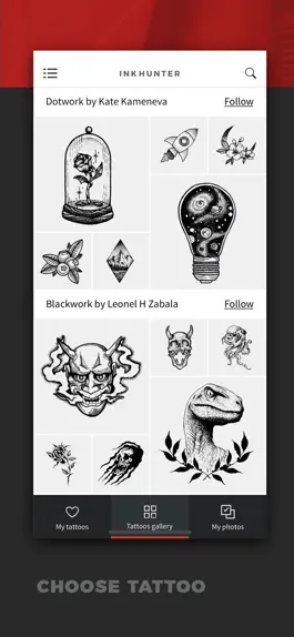 Game screenshot INKHUNTER PRO Tattoos try on mod apk