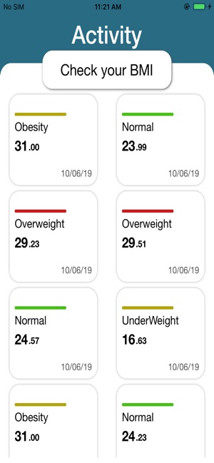 BMI Tracker.