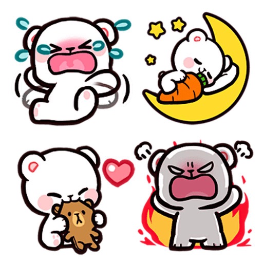 Adorable Bear Milk Daily Emoji