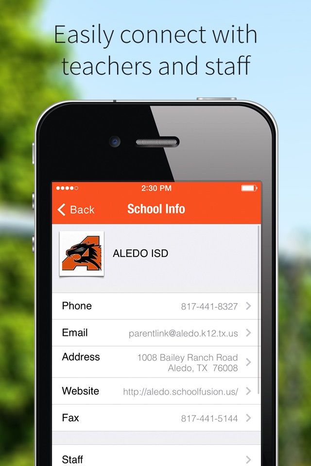 Aledo ISD screenshot 2