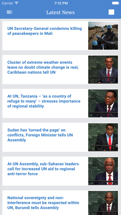 UN News screenshot 2