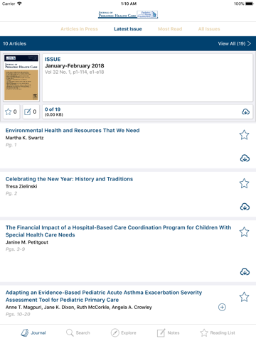 Journal of Ped Health Care screenshot 2