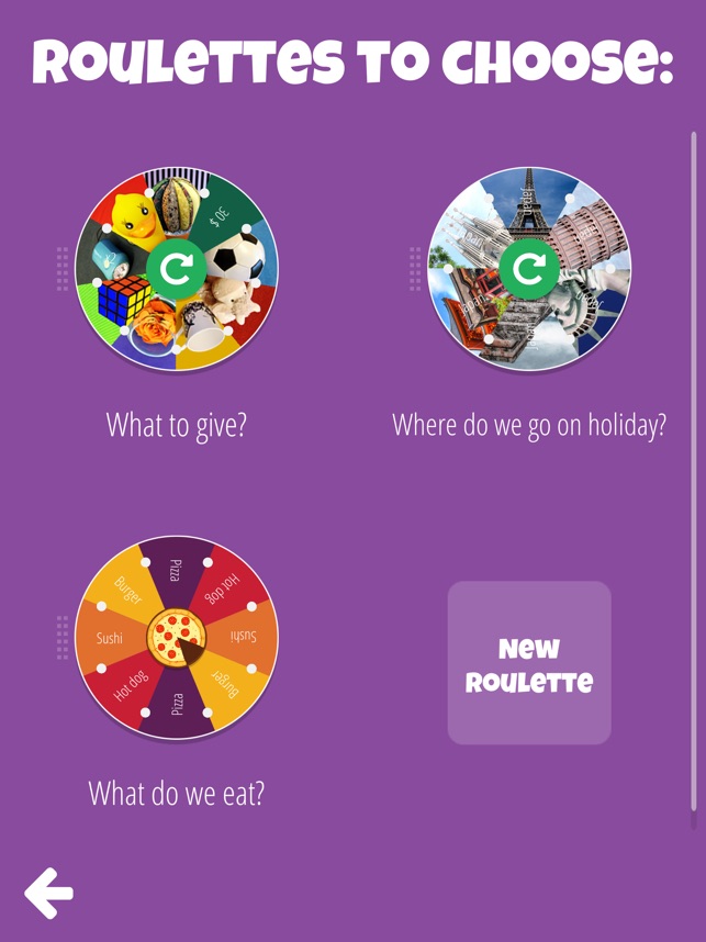 Decision roulette app