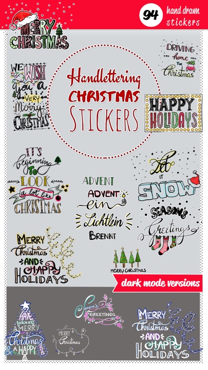 Handlettering X-Mas Sticker