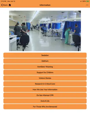 Snímek obrazovky 3 Critical Care Visitors iphone