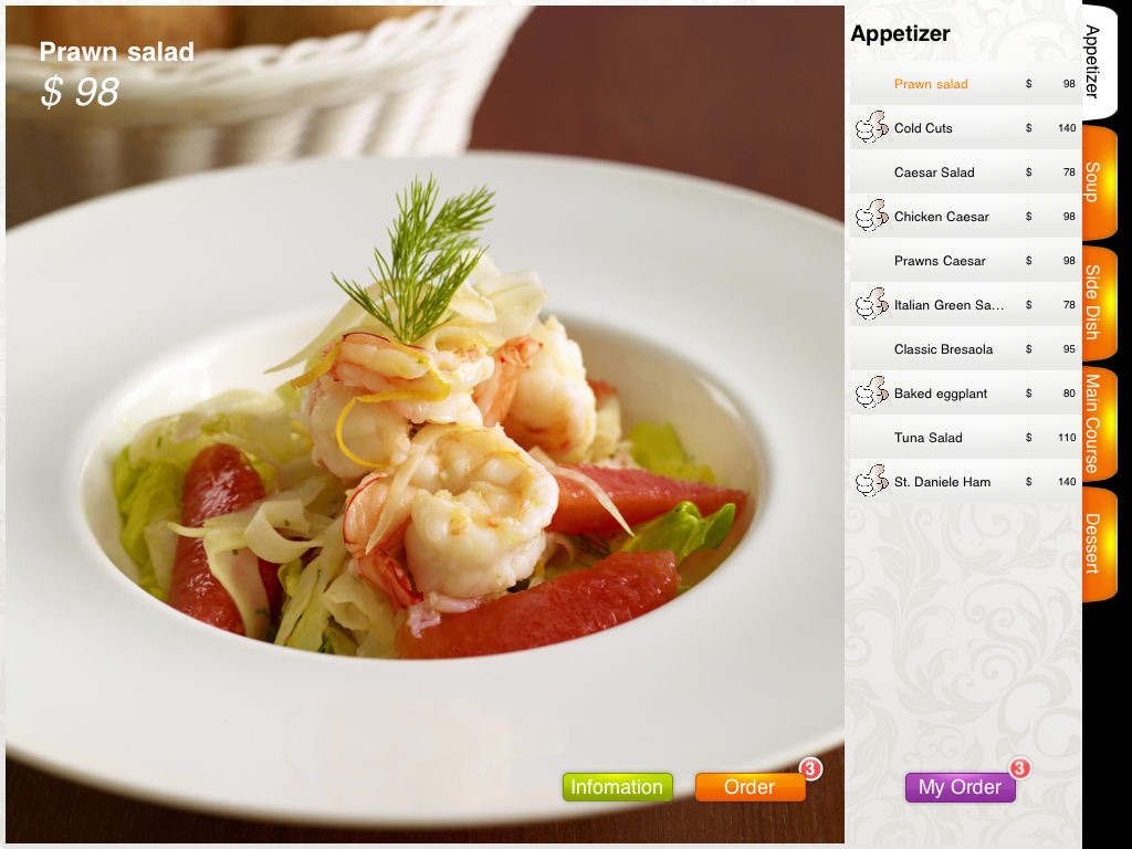 GourmateMenu for iPad screenshot 2
