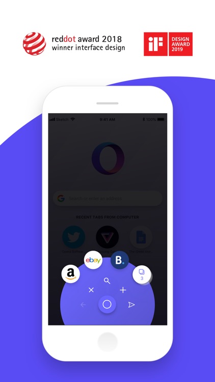 Opera Touch web browser screenshot-1