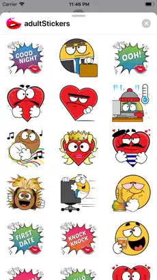 Capture 6 adult Bedtime Stickers iphone