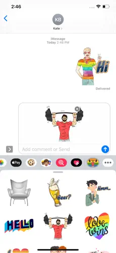 Capture 1 Gay Muscle Life Stickers iphone