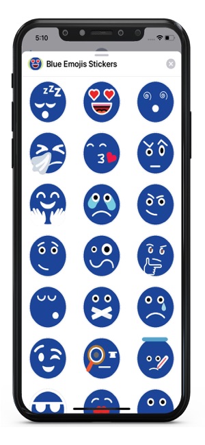 Blue Emojis Stickers(圖1)-速報App