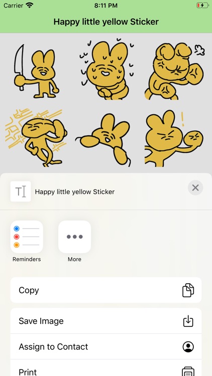 Happy little yellow Sticker screenshot-3