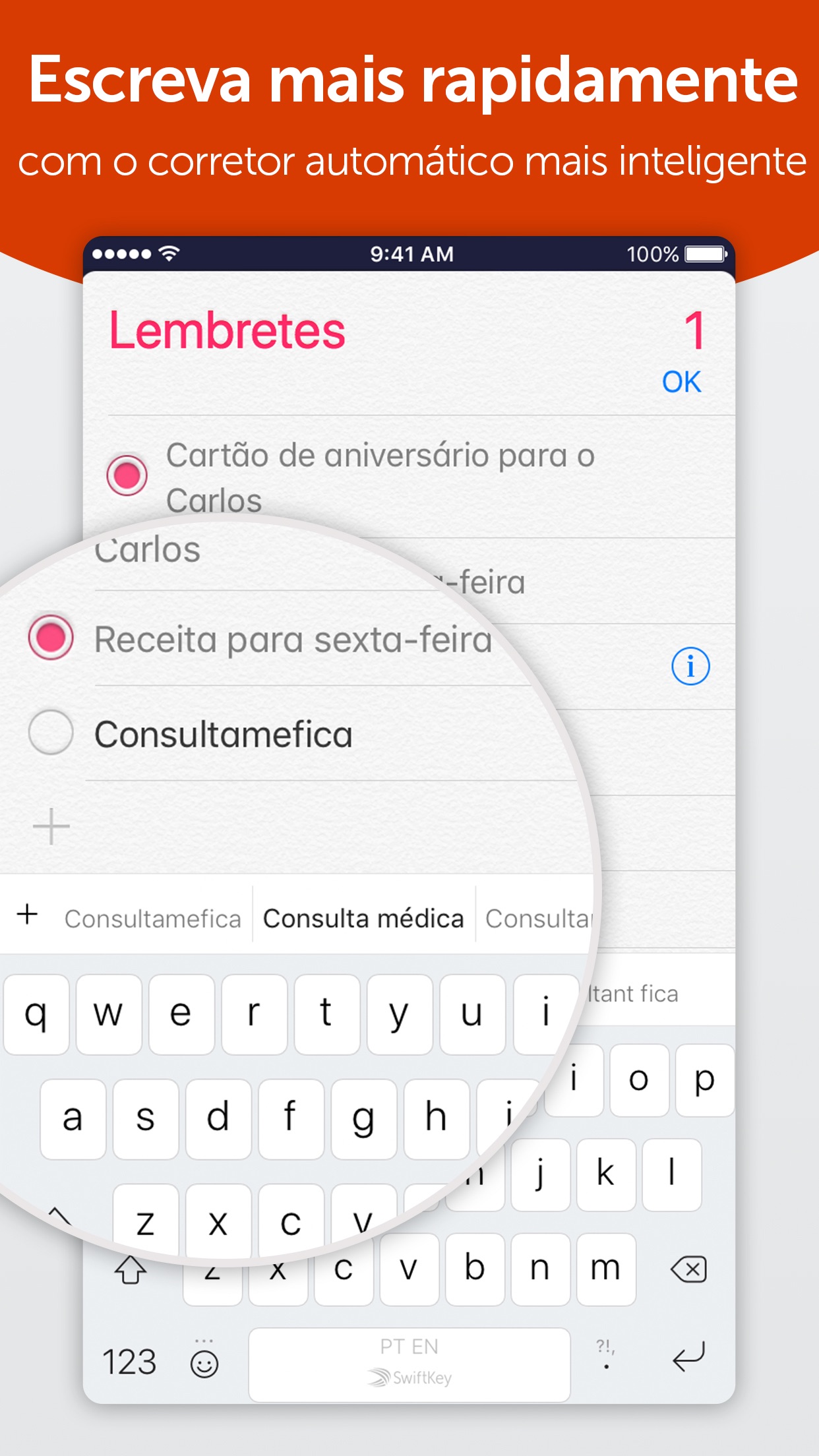 Screenshot do app Teclado SwiftKey