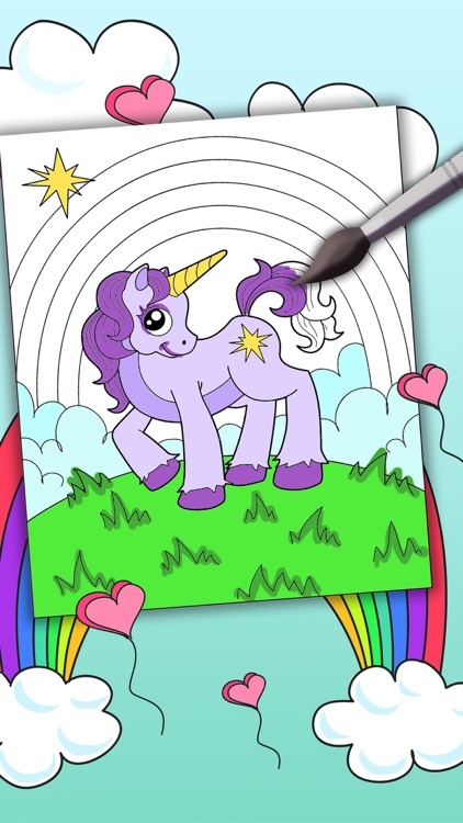 Unicorns Coloring Book