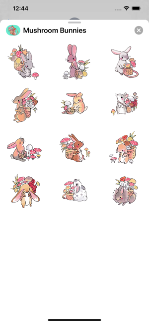 Mushroom Bunny Stickers(圖2)-速報App