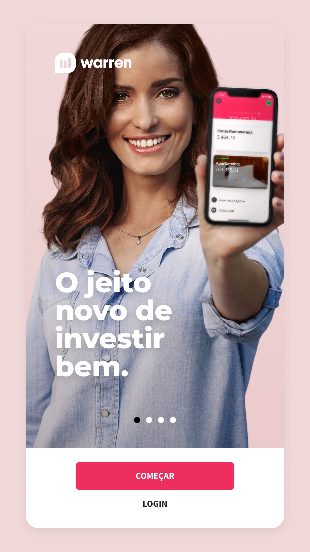 Screenshot do app Warren Brasil
