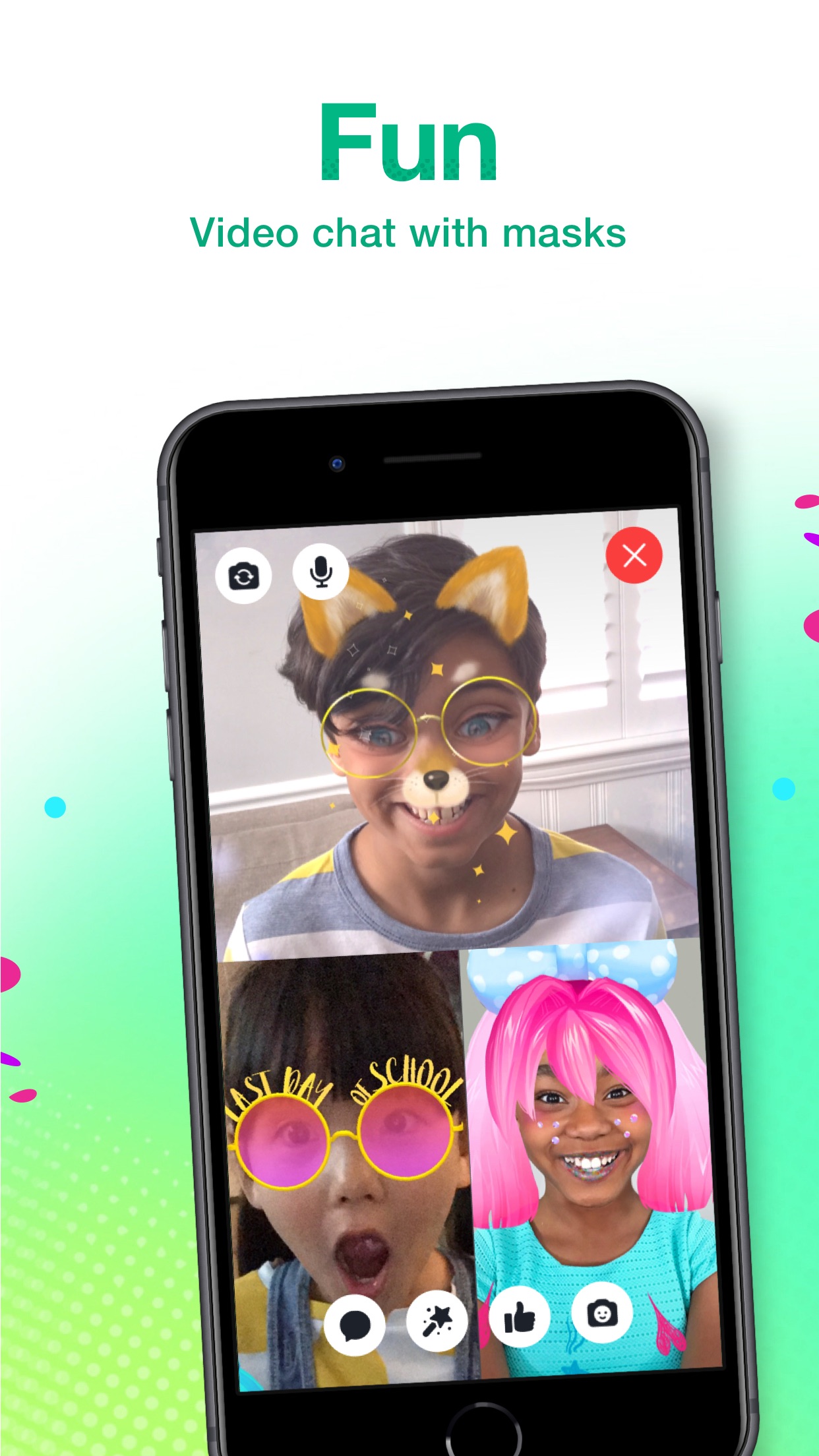 Screenshot do app Messenger Kids