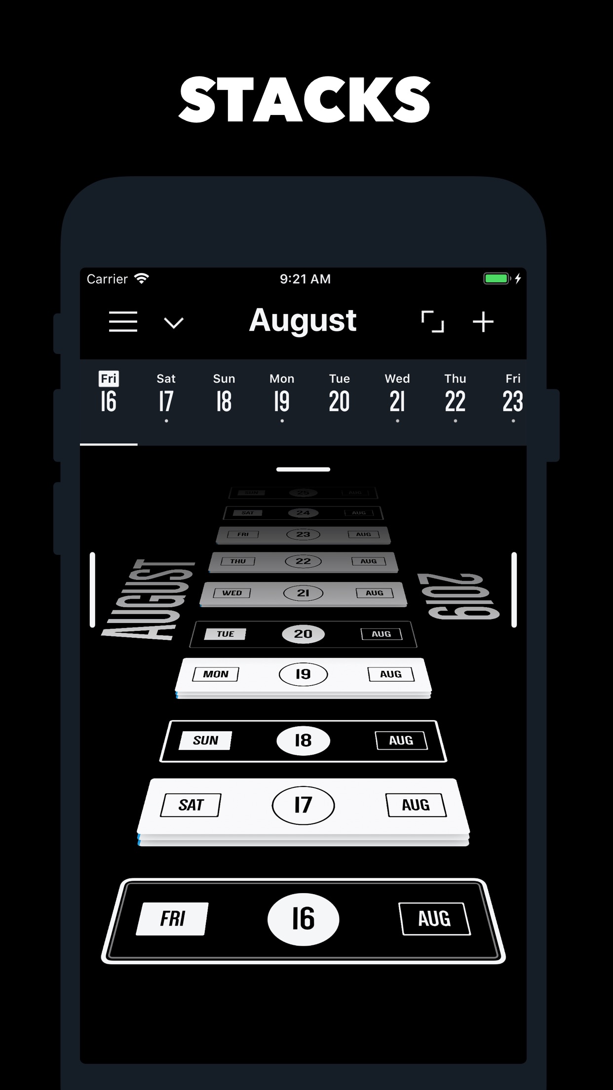 Screenshot do app Vantage Calendar