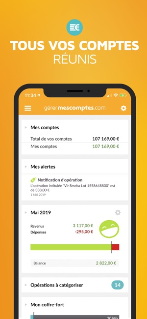 Gérer mes comptes