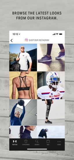 Under Armour app screenshot
