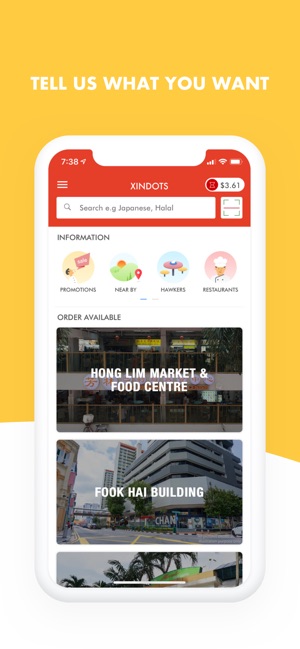 Xindots: Food ordering